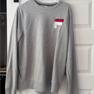 Fila Gray Sweatshirt with Red and White Logo